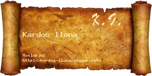 Kardos Ilona névjegykártya